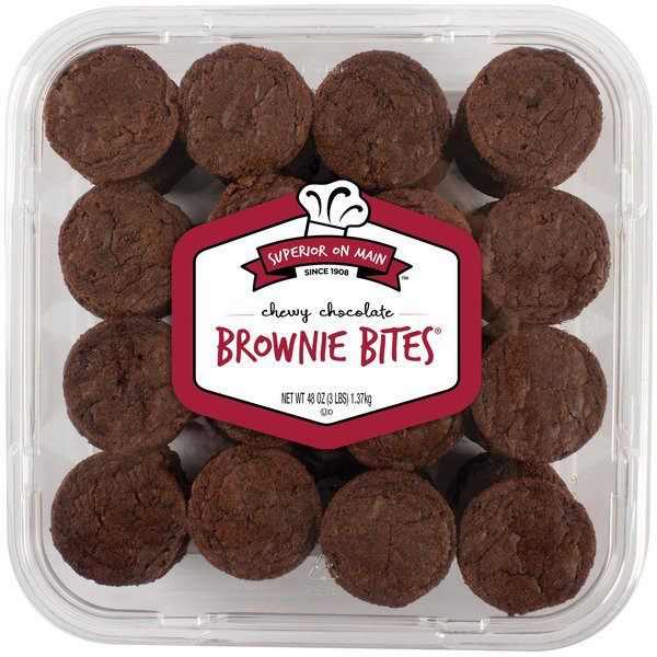 superior cake products brownie bites 48 oz