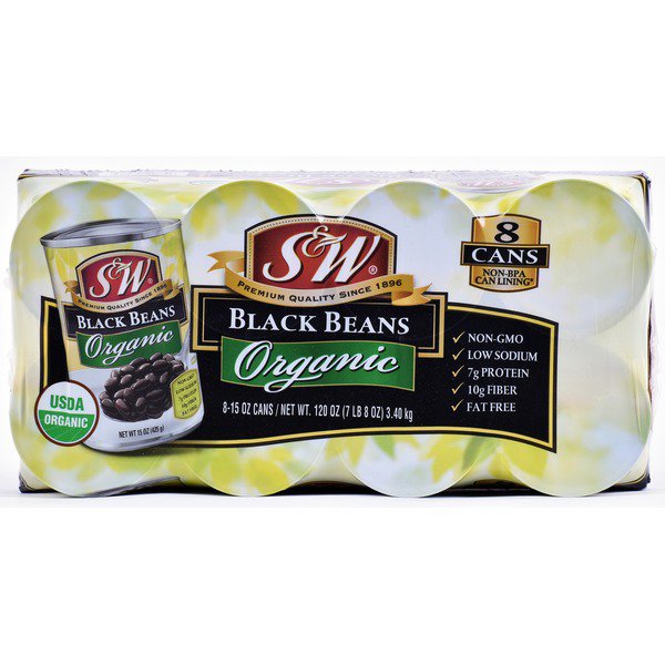 sw organic black beans 8 x 15 oz