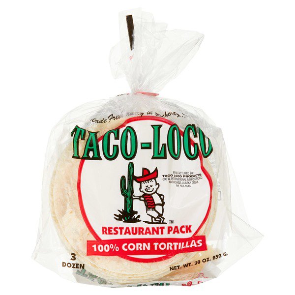 taco loco 100 corn tortillas 30 oz