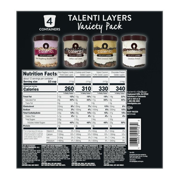 talenti layers gelato variety 4 pints 1