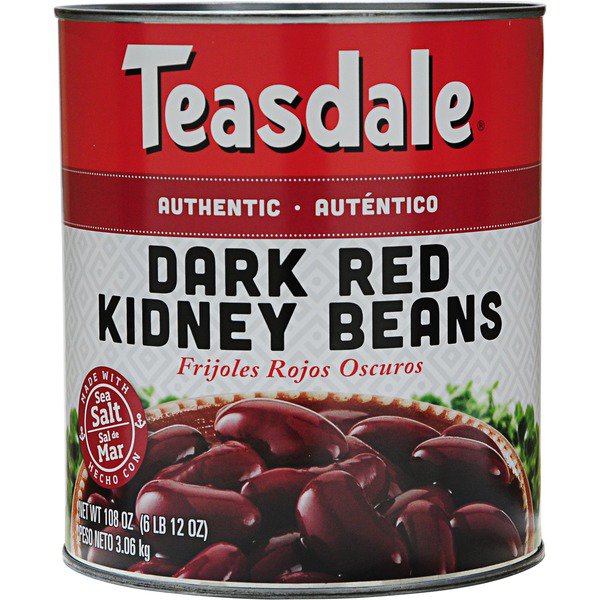 teasdale red kidney beans 108 oz