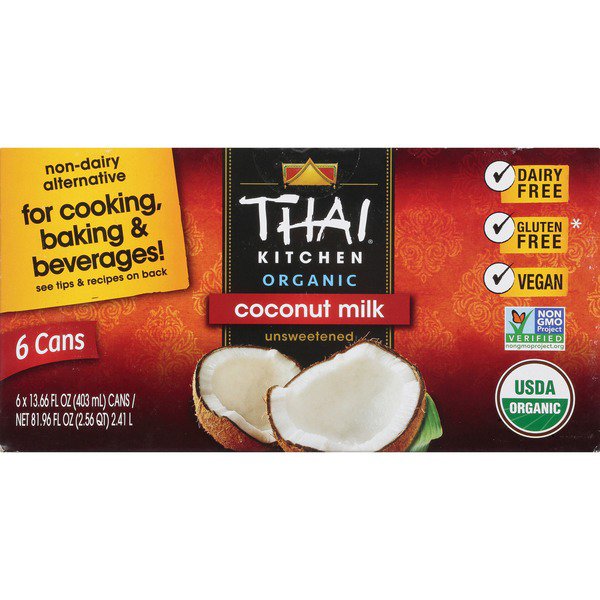 thai kitchen organic unsweetened coconut milk 6 x 13 66 fl oz