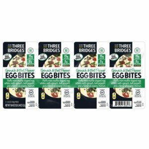 three bridges spinach and bell pepper egg bites 4 x 4 6 oz