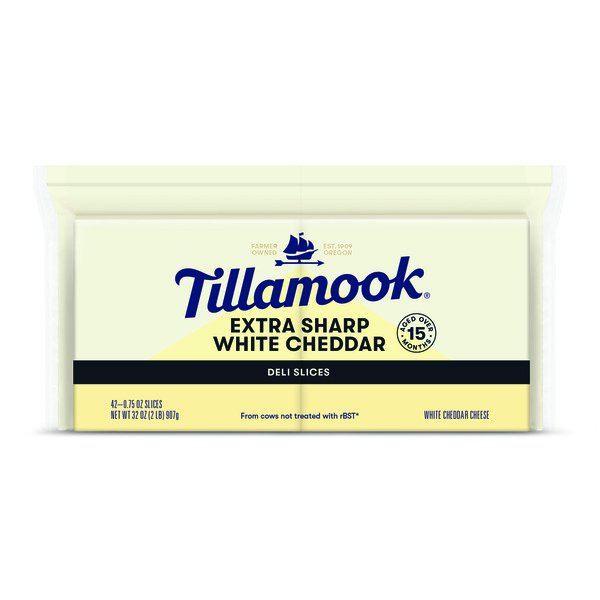 tillamook extra sharp white cheddar slices 2 lbs