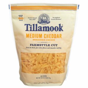 tillamook farm style shredded medium cheddar 2 x 2 5 lb