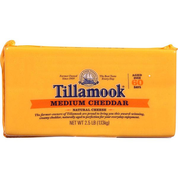tillamook medium cheddar cheese 2 5 lb