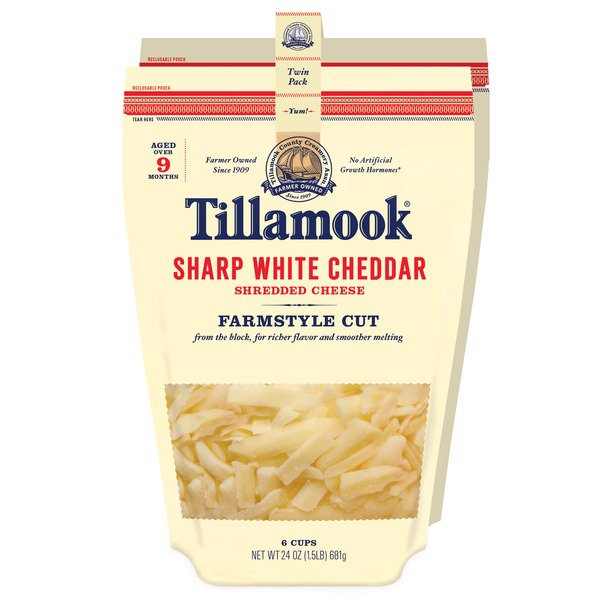 tillamook sharp white cheddar shreds 2 x 1 5 lbs