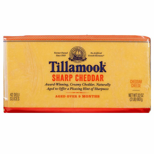 tillamook sliced sharp cheddar 2 lb