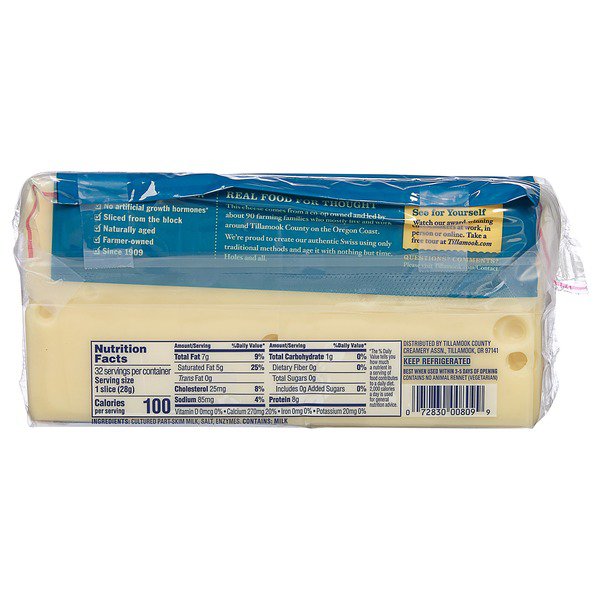 tillamook sliced swiss cheese 32 oz 1