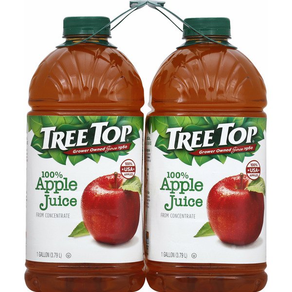tree top apple juice from concentrate 2 x 1 gal