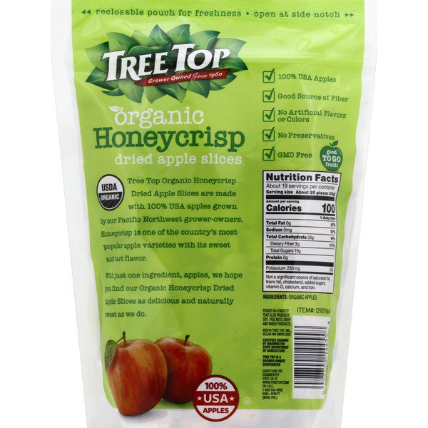 tree top organic dried honeycrisp apple slices 20 oz 1