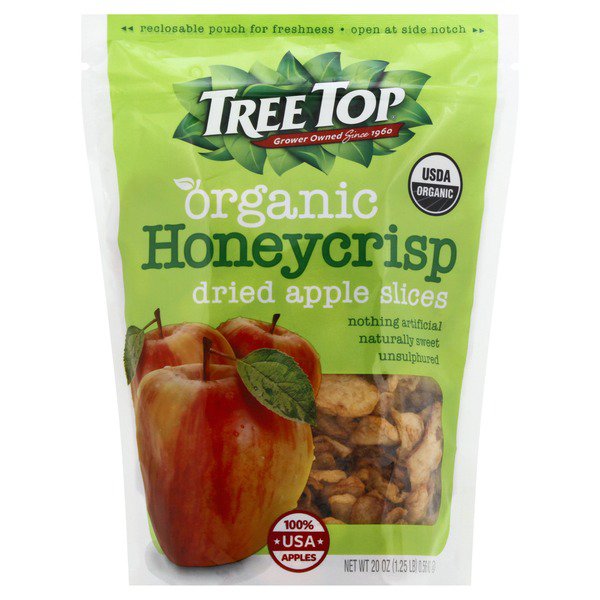 tree top organic dried honeycrisp apple slices 20 oz