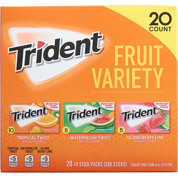 trident fruit variety pack 20 x 14 ct