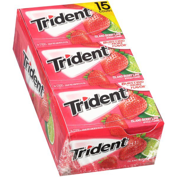 trident island berry lime 15 count 14 sticks