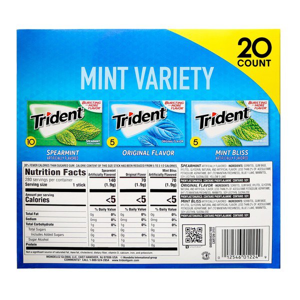 trident mint variety pack 20 x 14 ct 1