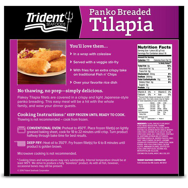 trident seafoods panko breaded tilapia 3 lb 1
