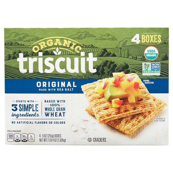 trisciut organic original crackers 4 x 9 oz