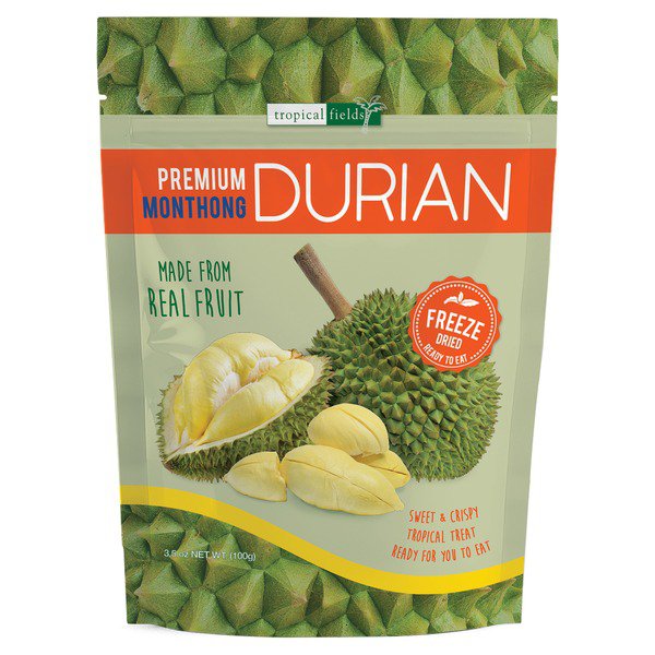 tropical fields freeze dried durian 3 5 oz