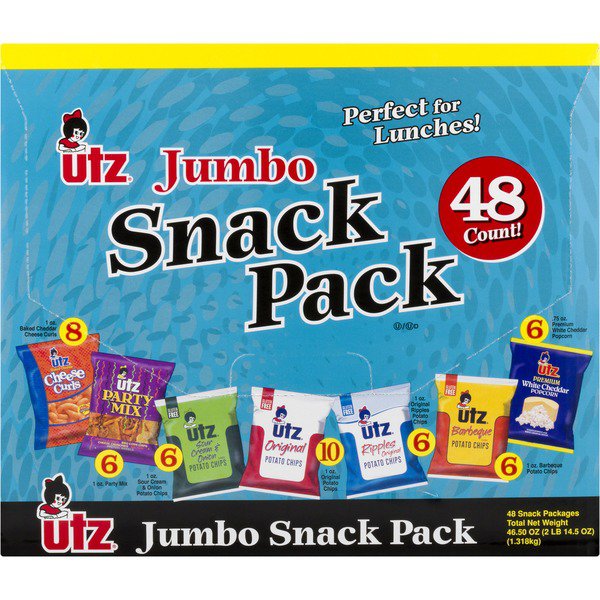 utz jumbo snack variety 48 ct