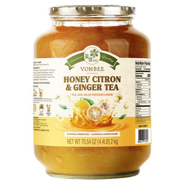 vonbee honey citron ginger tea 70 54 oz