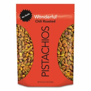 wonderful pistachios chili roasted kernals 22 oz