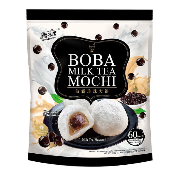 yuki love boba milk tea mochi 60 ct