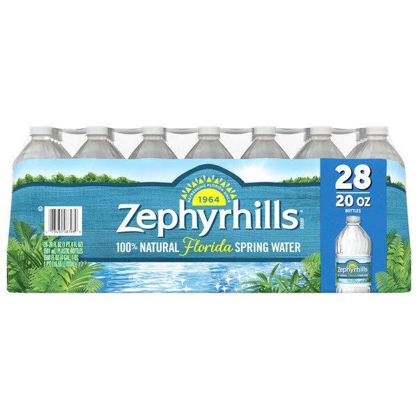 zephyrhills 100 natural spring water 28 x 20 oz