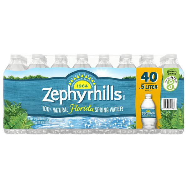 zephyrhills 100 natural spring water 40 x 16 9 fl oz