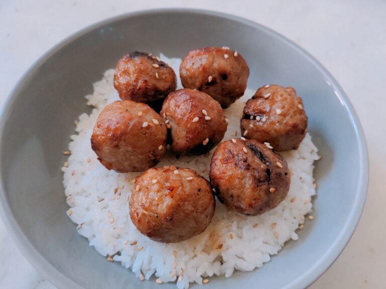 Costco Chicken Meatball Serving scaled
