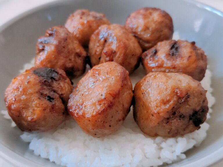 Costco Chicken Meatball on Rice scaled