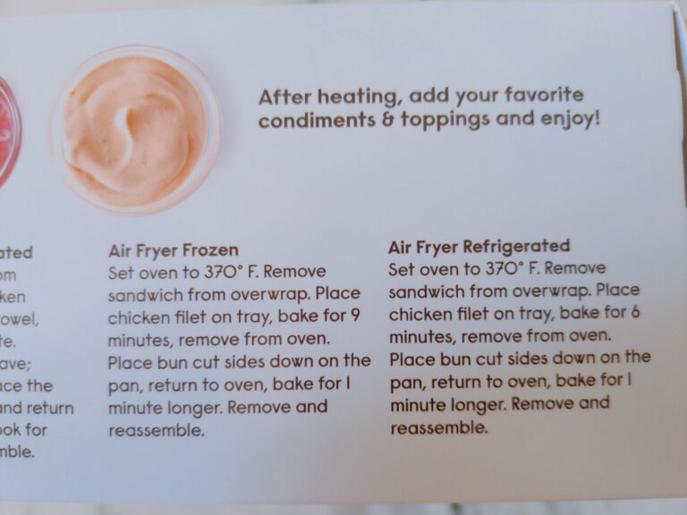 Costco Chicken Sandwich Heating Instructions Air Fryer scaled