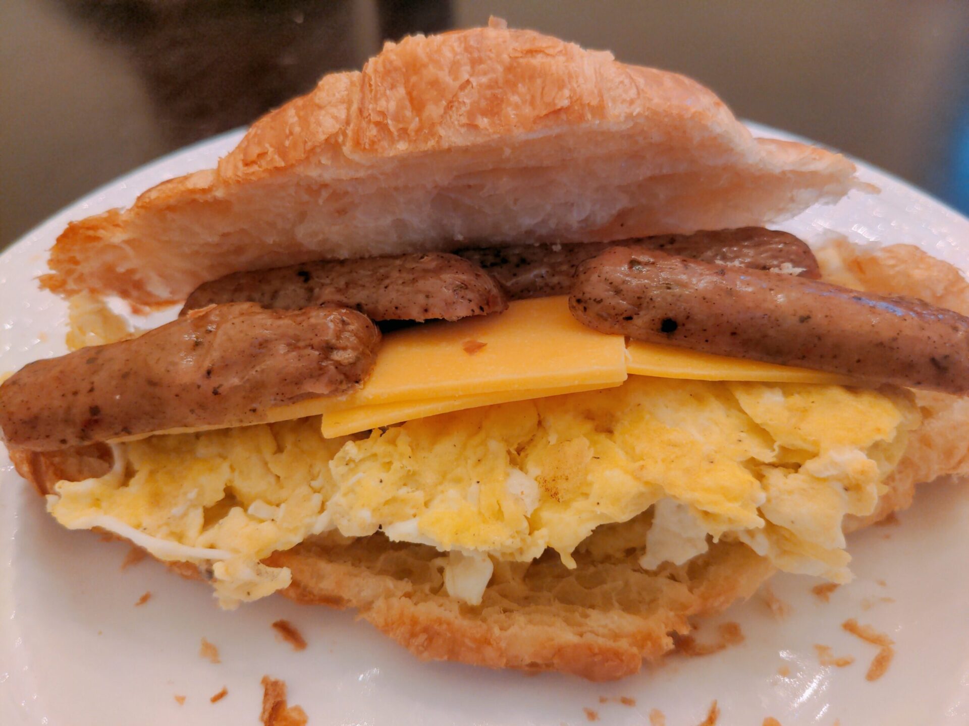 Costco croissant Homemade Sandwich scaled