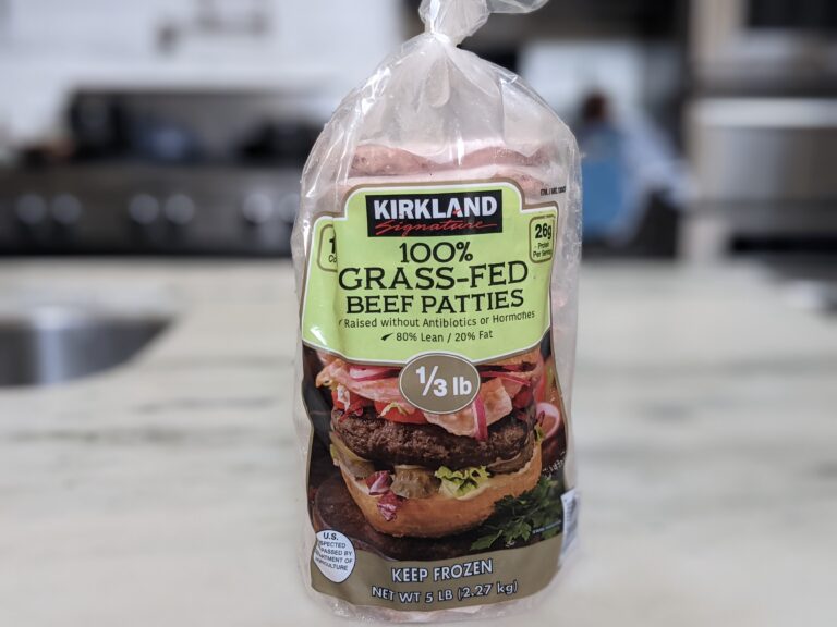 Costco Grass Fed Hamburger Patty Kirkland Signature scaled