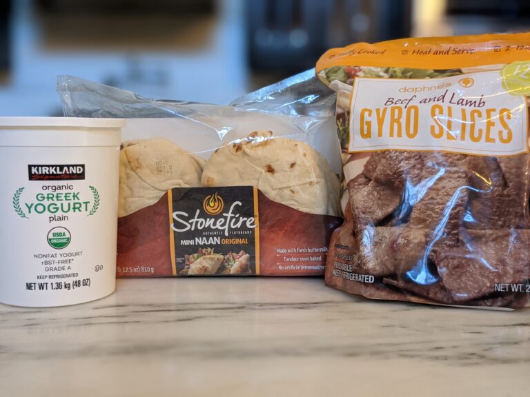 Costco Ingredients for Homemade Gyro and Tzatziki scaled