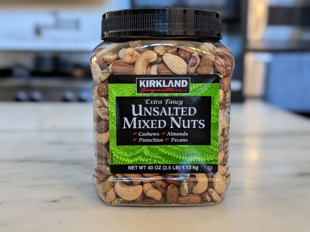 Costco Kirkland Signature Unsalted Mixed Nuts scaled