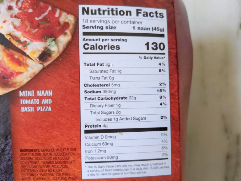 Stonefire Naan Flatbread Nutritional Information Costco scaled