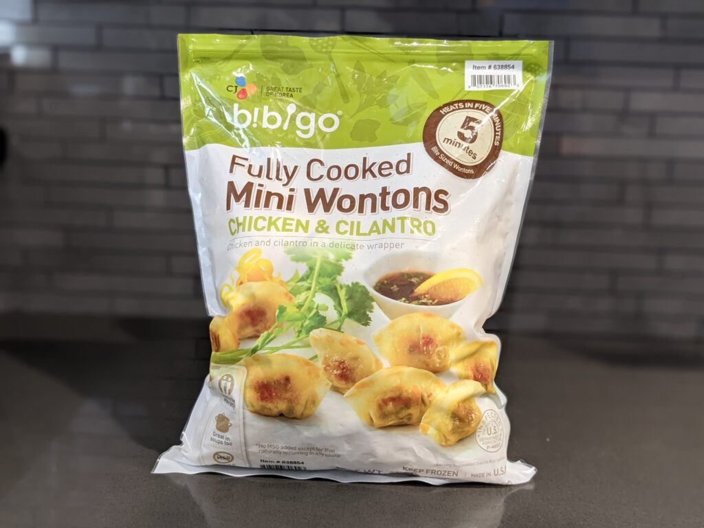 Bibigo Wontons Chicken and Cilantro Costco scaled