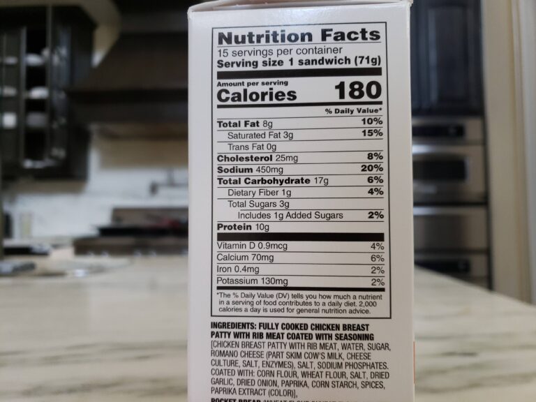 Costco Chicken Melt Nutritional Information scaled