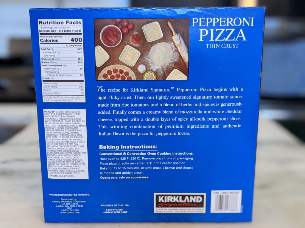 Costco Frozen Pepperoni Pizza scaled