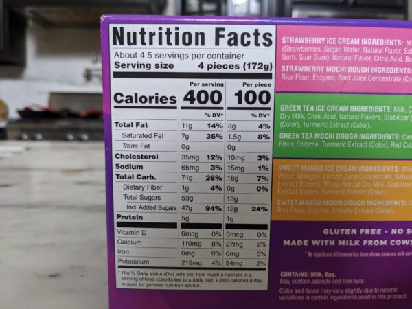 Costco Mochi Nutritional Information scaled