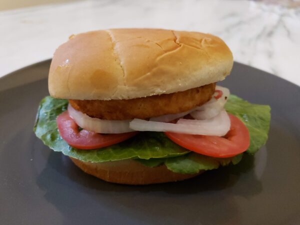 Costco Salmon Burger Made scaled