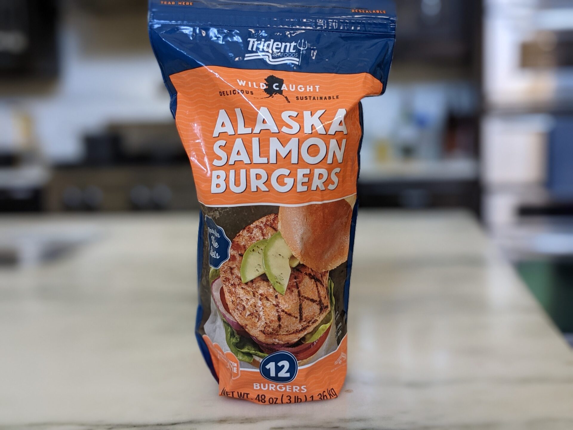 Costco Salmon Burger Patty scaled
