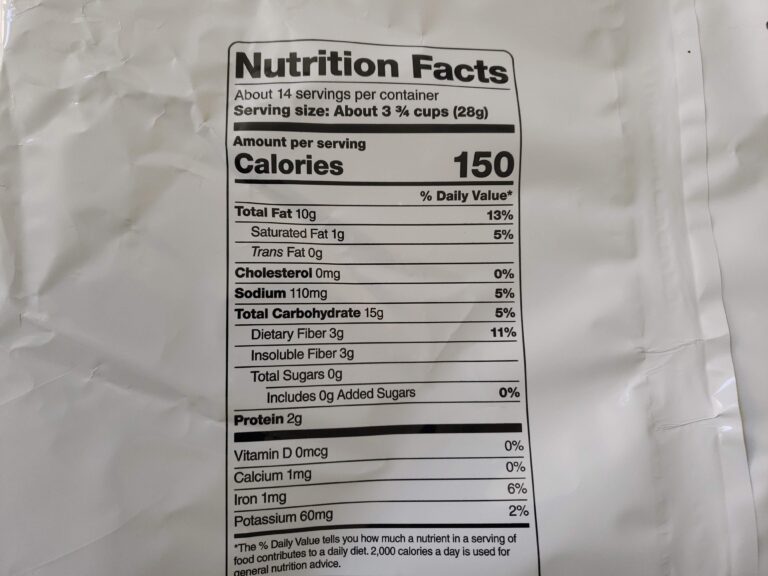 Costco Skinny Pop Nutritional Information scaled