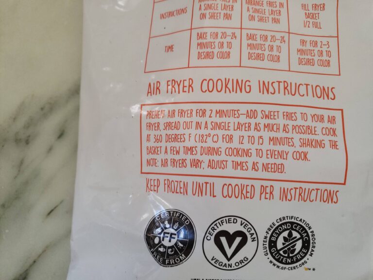 Costco Sweet Potato Fries Air Fryer Instructions scaled