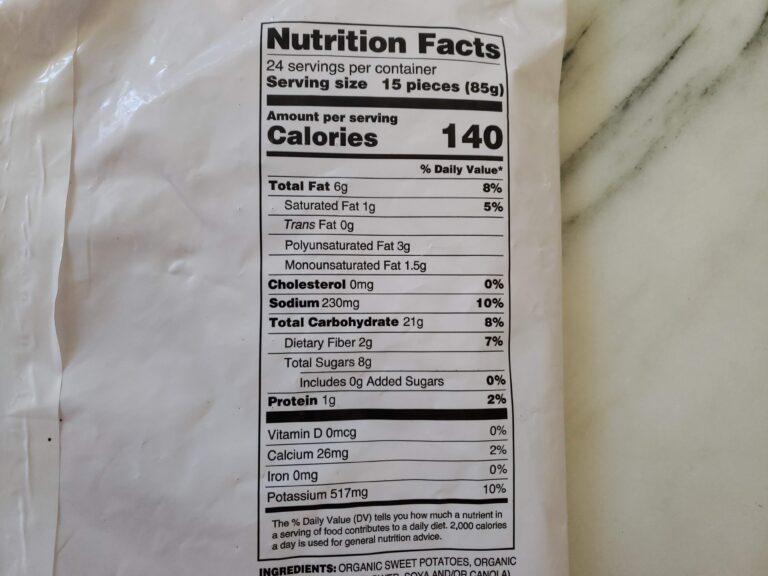 Costco Sweet Potato Fries Nutritional Information scaled