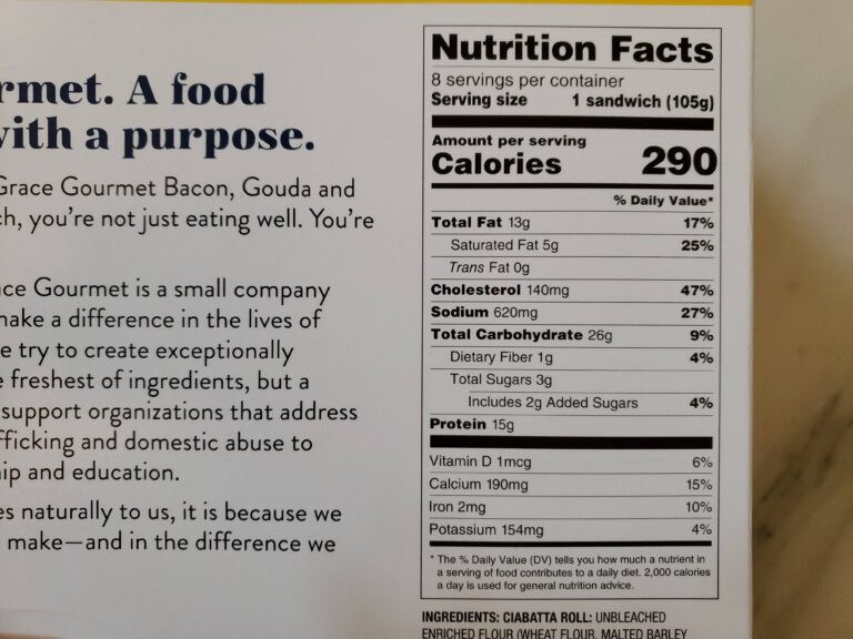 Grace Gourmet Nutritional Information scaled