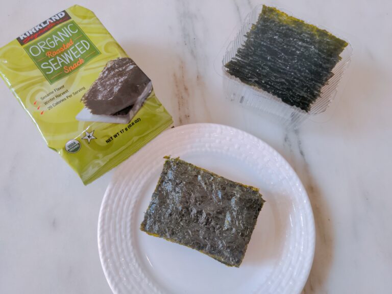 Kirkland Signature Organic Roasted Seaweed Snack Costco scaled