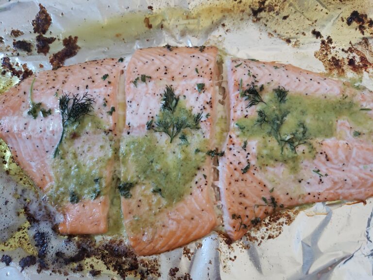 Kirkland Signature Salmon Milano Basil Pesto Butter Costco scaled