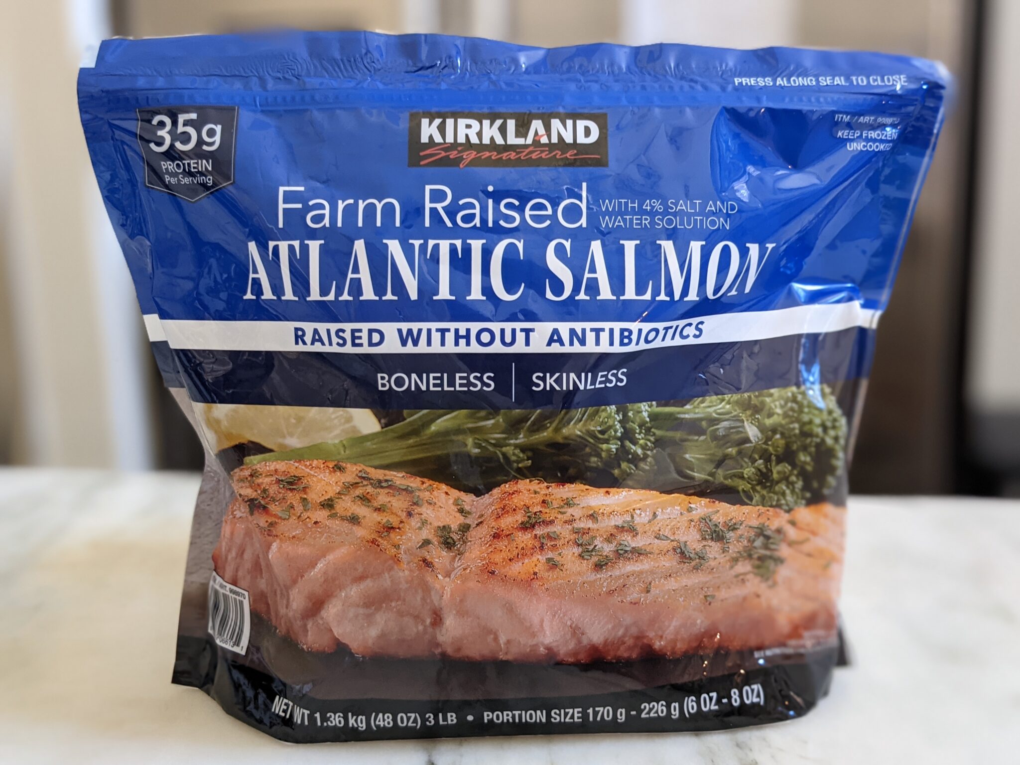 is costco salmon flash frozen