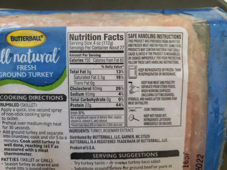 Costco-Ground-Turkey-Nutritional-Information